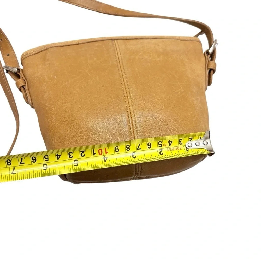 Coach 4107 mini market crossbody bag tan leather